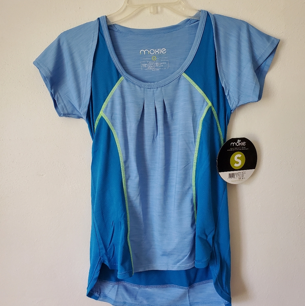 Moxie Cycling/ Blue Wrap Tee